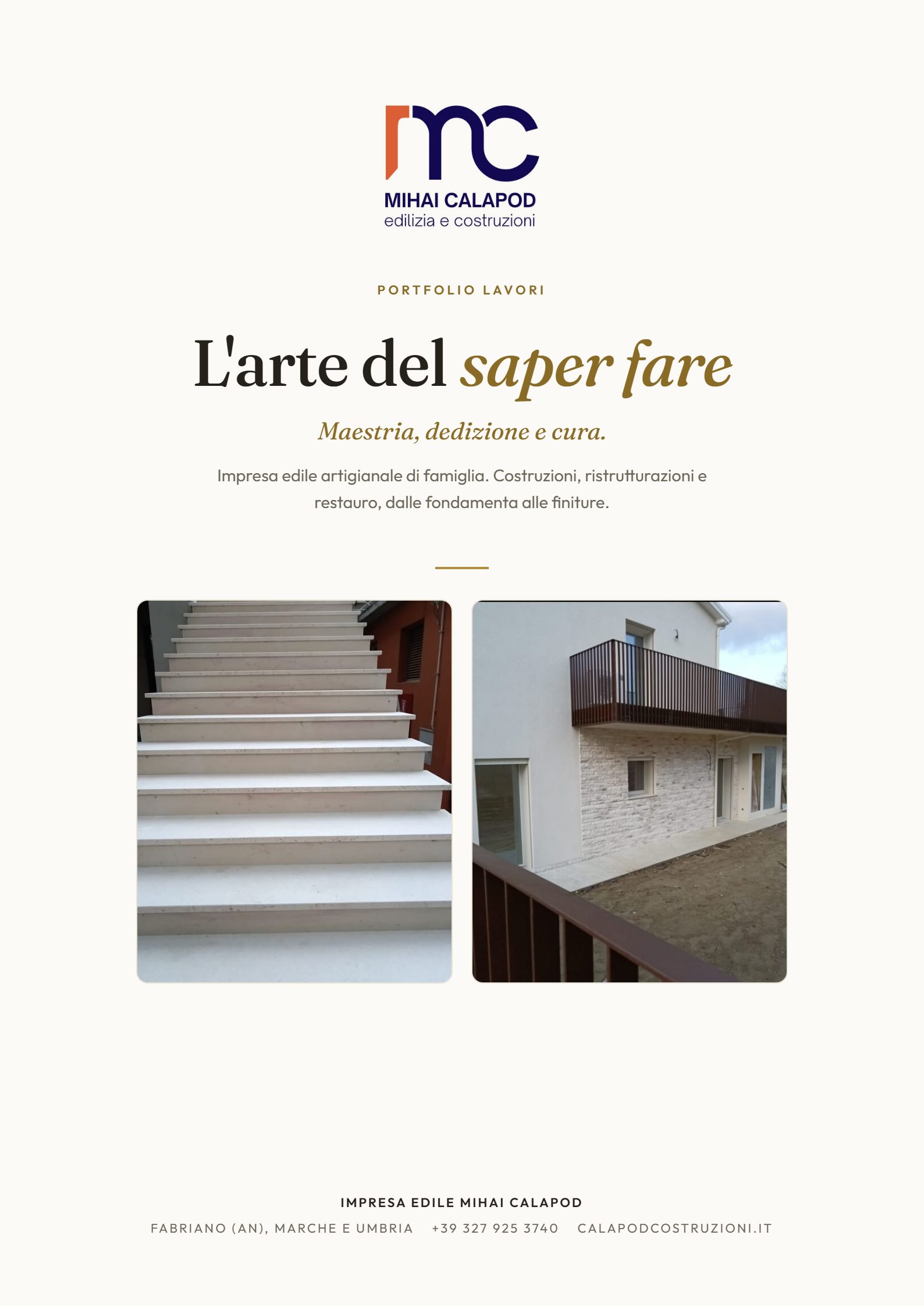 Portfolio Mihai Calapod — copertina